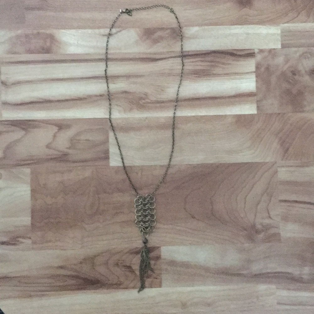 Boho chain and tassel necklace